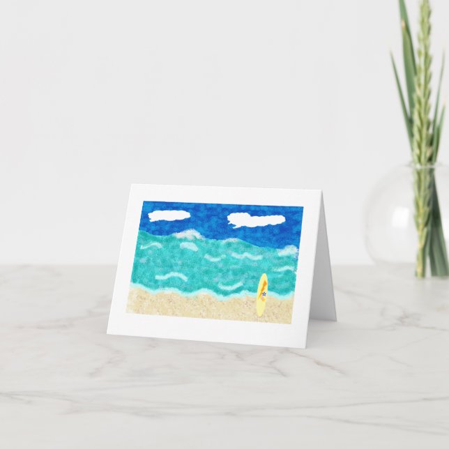 Carte pour notes de la scène de plage (Devant)