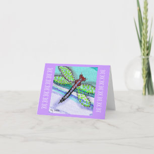 Carte pour notes de libellules