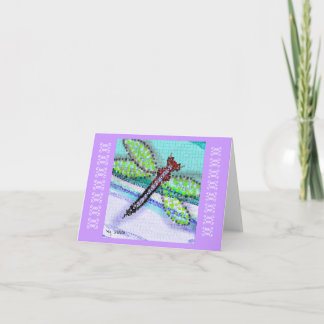 Carte pour notes de libellules