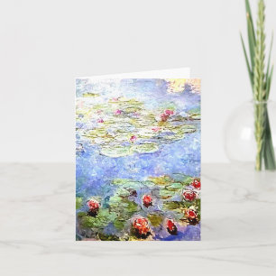 Carte pour notes de Lillies de l'eau de Claude