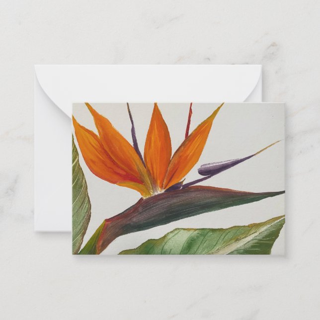 Carte pour notes de l'Oiseau du Paradis (Devant)