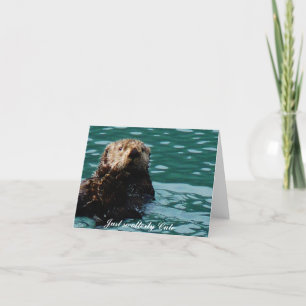 Carte pour notes de loutres de mer si mignons