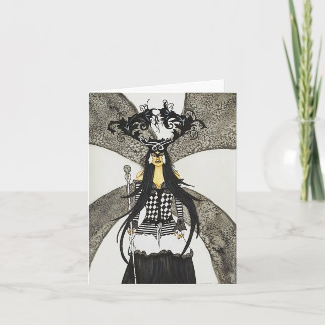 Carte pour notes de mascarade de la Reine (Devant)
