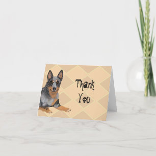 Carte pour notes de Merci blanc de chien de bétail