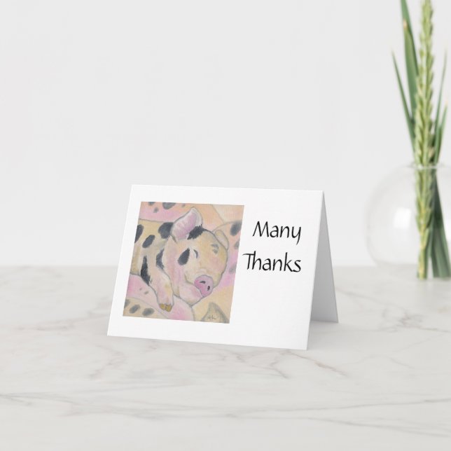 Carte pour notes de Merci de bébé à pignon (Devant)