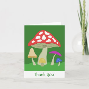 Carte pour notes de Merci de champignon