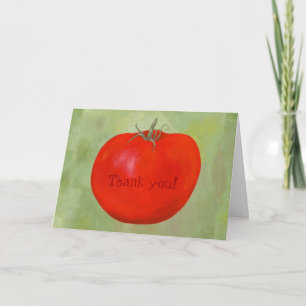 Carte pour notes de Merci de tomate