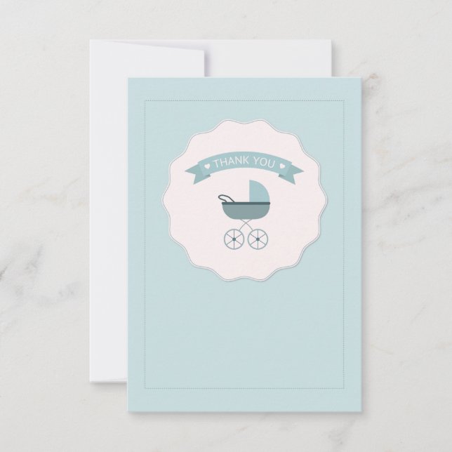 Carte pour notes de Merci de transport de bébé ble (Devant)