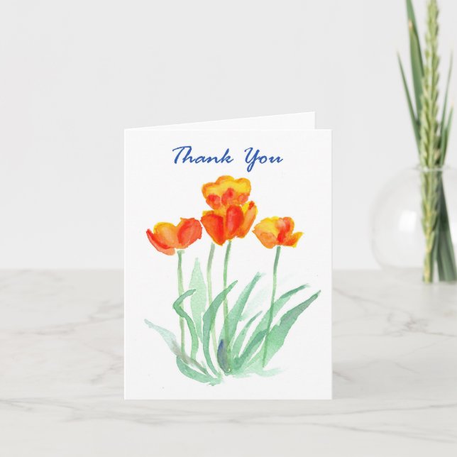 carte pour notes de Merci "Tulips" (Devant)