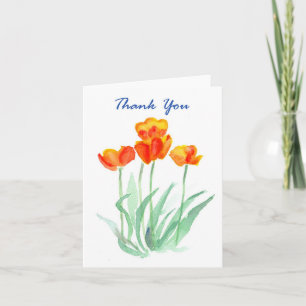 carte pour notes de Merci "Tulips"
