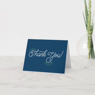 Carte pour notes de Merci vert de la marine et de