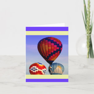 Carte pour notes de montgolfière