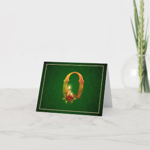 Carte pour notes de Noël allumé bougies initiales