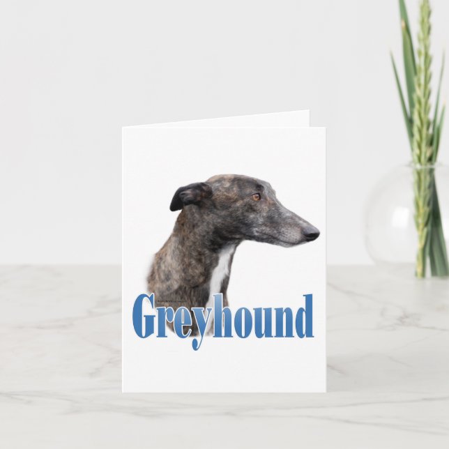 Carte pour notes de nom Greyhound (Devant)