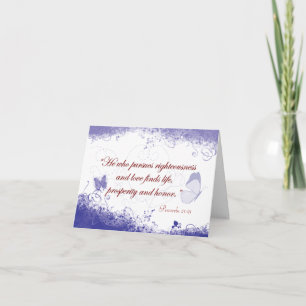 Carte pour notes de papillon de prospérité