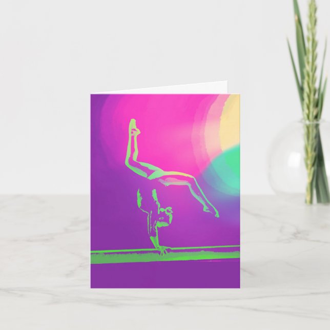 Carte pour notes de Pâques pour Gymnaste (Devant)