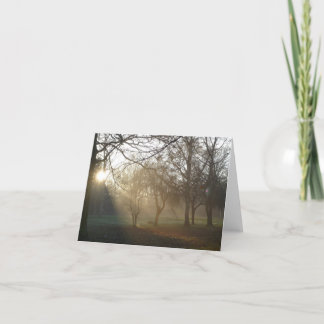 Carte pour notes "de parc d'hiver"