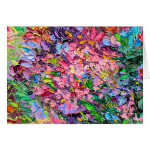 Carte pour notes de peinture florale