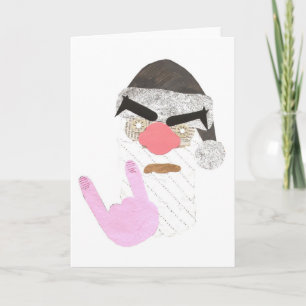 Carte pour notes de Père Noël en métal