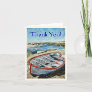 Carte pour notes de petit bateau "Merci"