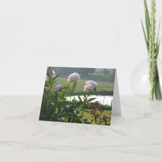 Carte pour notes de pivoine