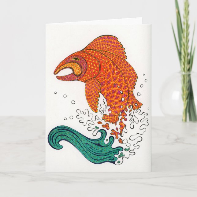 Carte pour notes de poisson nordique (Devant)