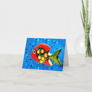 Carte pour notes de poissons tropicaux