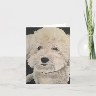 Carte pour notes de portrait d'animal familier de