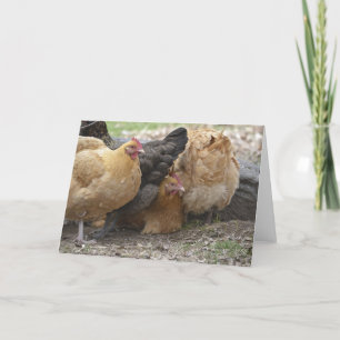 Carte pour notes de poulet comique