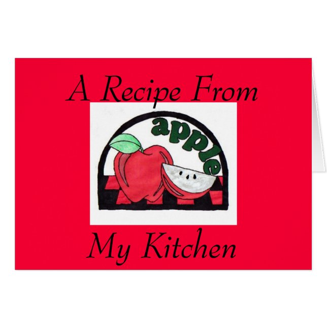 Carte pour notes de recette d'Apple (Devant Horizontal)