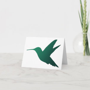 Carte pour notes de silhouette de colibri