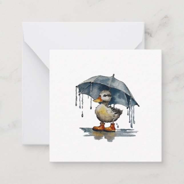Carte pour notes de style carte postale Fluffy Duc (Devant)