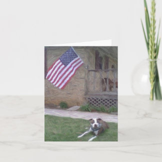 Carte pour notes de Terrier de pitbull