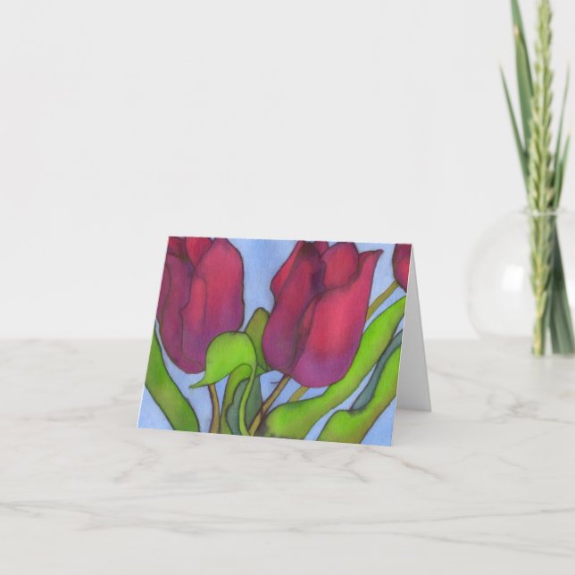 Carte pour notes de tulipes (Devant)
