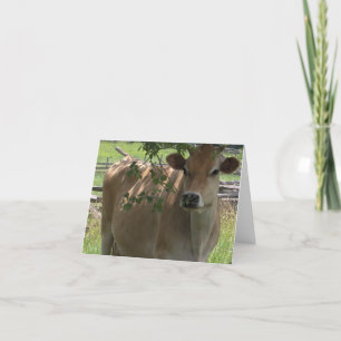 Carte pour notes de vache du Jersey