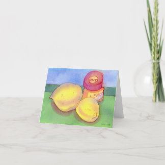 Carte pour notes d'encre et de citron