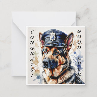 Carte pour notes des diplômes de chiens de police