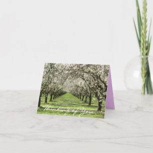Carte pour notes des fleurs d'amandes