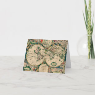 Carte pour notes du 17ème siècle de carte du monde