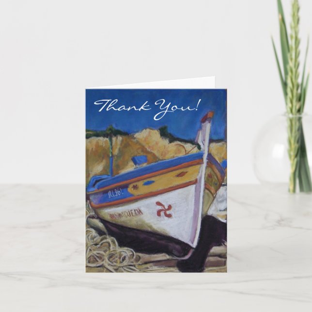 Carte pour notes du bateau de l'Algarve "Merci" (Devant)