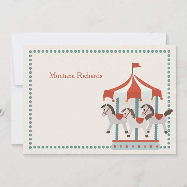 Carte pour notes du Carousel Merci (Devant)