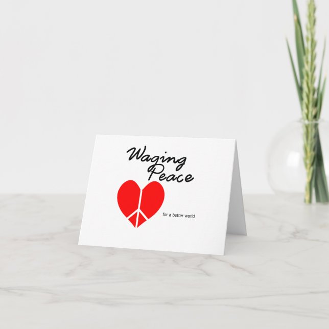 Carte pour notes du coeur de la paix (Devant)