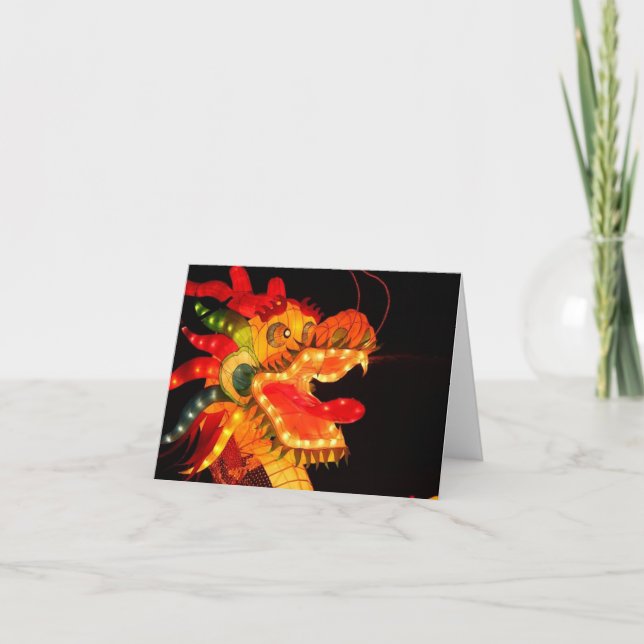 Carte pour notes du dragon chinois du Festival des (Devant)