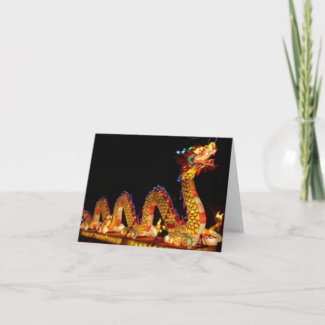 Carte pour notes du dragon chinois du Festival des (Devant)