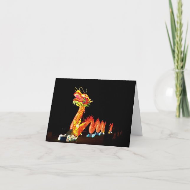 Carte pour notes du dragon chinois du Festival des (Devant)