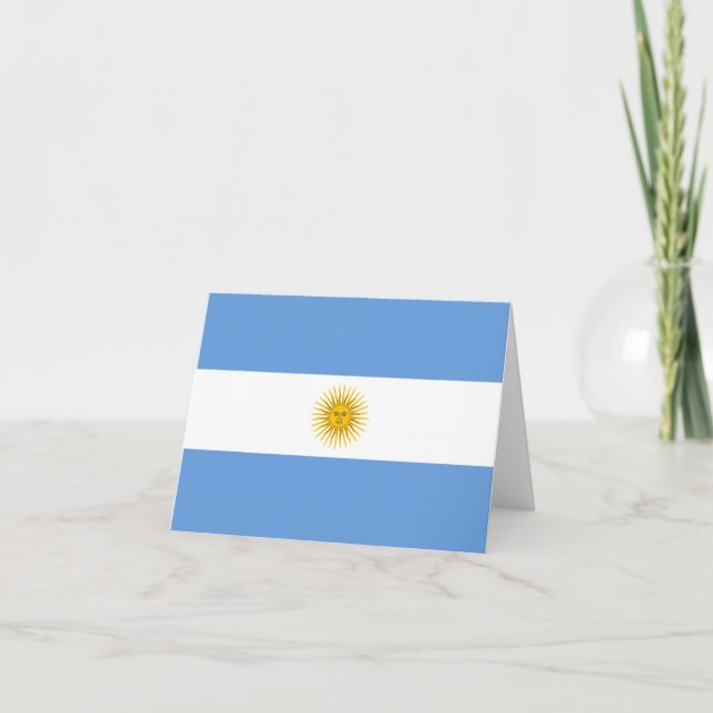 Carte pour notes du drapeau argentin (Devant)