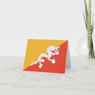 Carte pour notes du drapeau bhoutanais