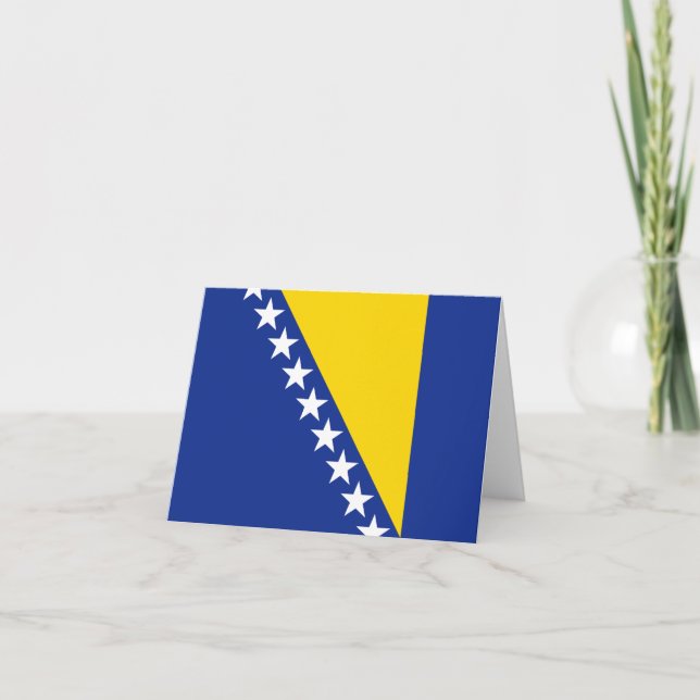Carte pour notes du drapeau de Bosnie-Herzégovine (Devant)