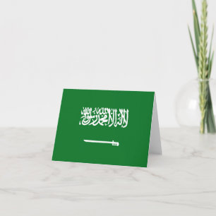 Carte pour notes du drapeau de l'Arabie Saoudite