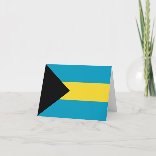Carte pour notes du drapeau des Bahamas (Devant)